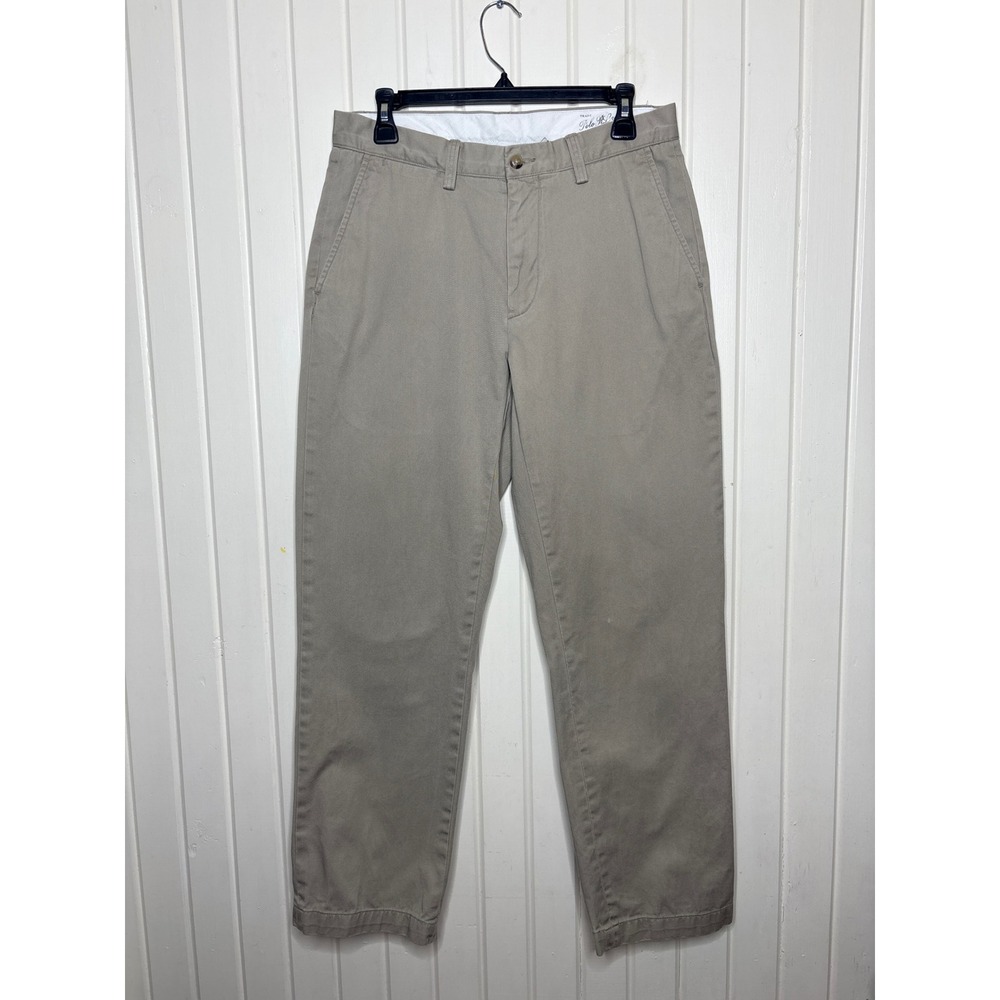 Polo Ralph Lauren Classic Fit Chino Pants Mens Khaki Tan Cotton Trousers size 30